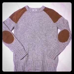 Madewell Wool Elbow Patch Sweater XS